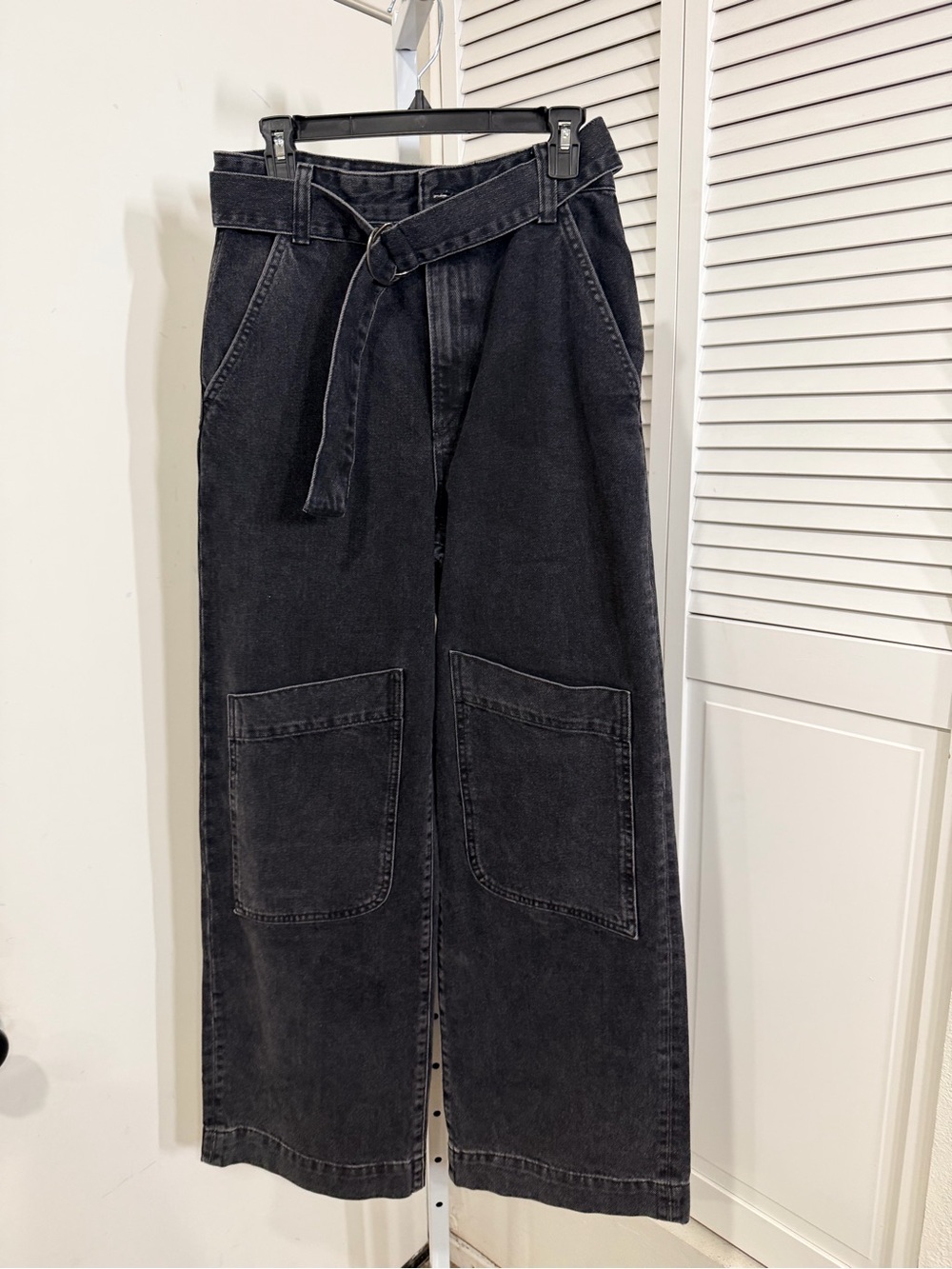Zara Black Washed wide leg NWOT - Picture 4 of 6
